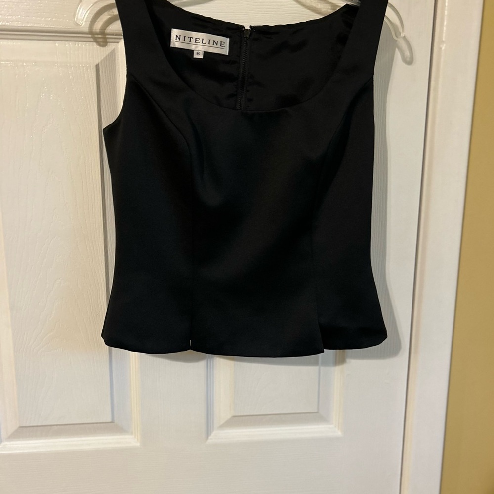 Niteline Fitted Peplum Blouse and Matching Skirt (fully lined/ Tulle)